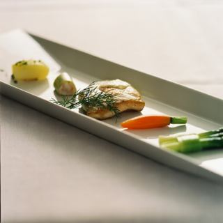 Fishdishes with different plates, all with Swedish ingredients